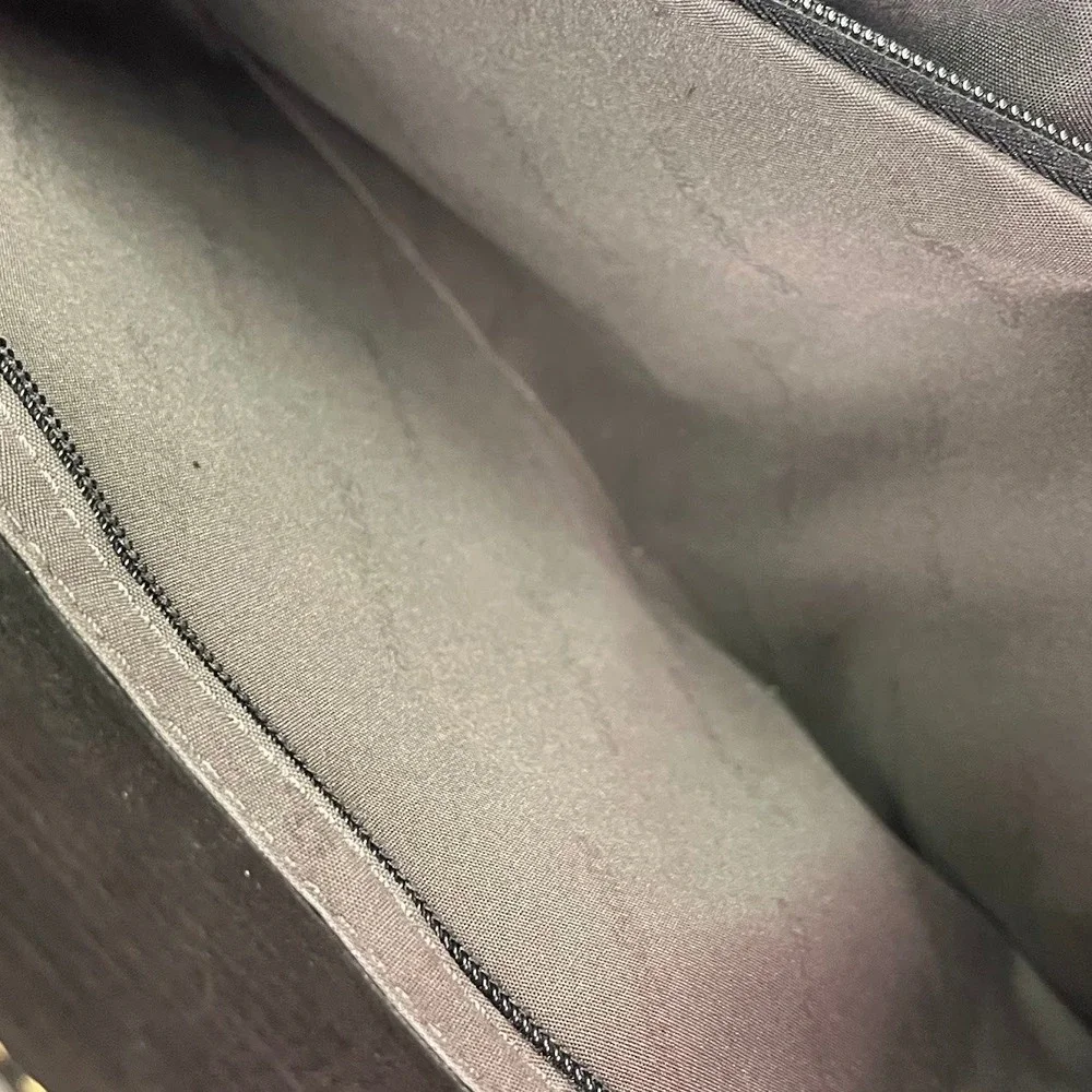 Samsonite Mens Dark Brown Leather Messenger Bag Briefcase Laptop Satchel 16 Inch - Picture 7 of 14